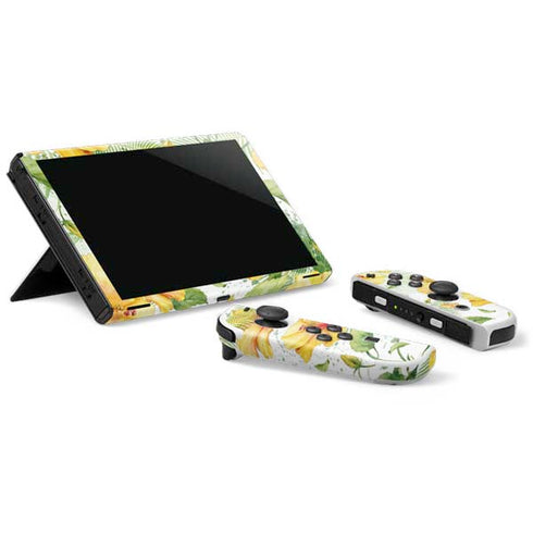 Yellow Hibiscus Nintendo Switch OLED (2021) Skin